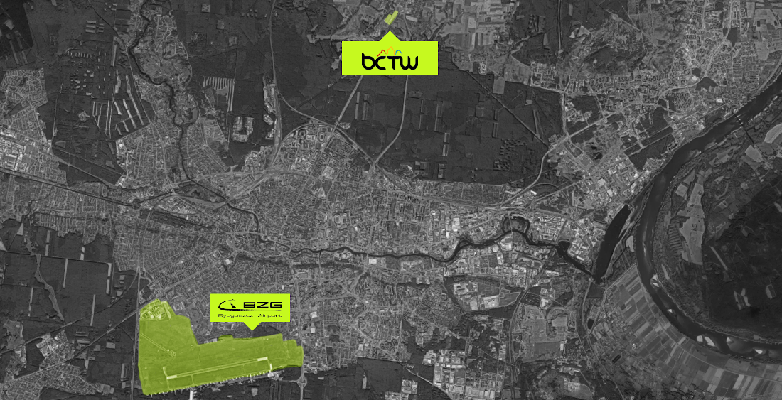 Bydgoszcz map bctw and airport